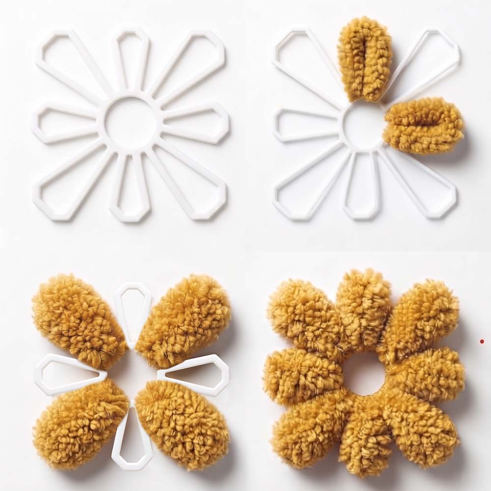 Plastik Papatya Motif - 6lı Paket - Görsel 3